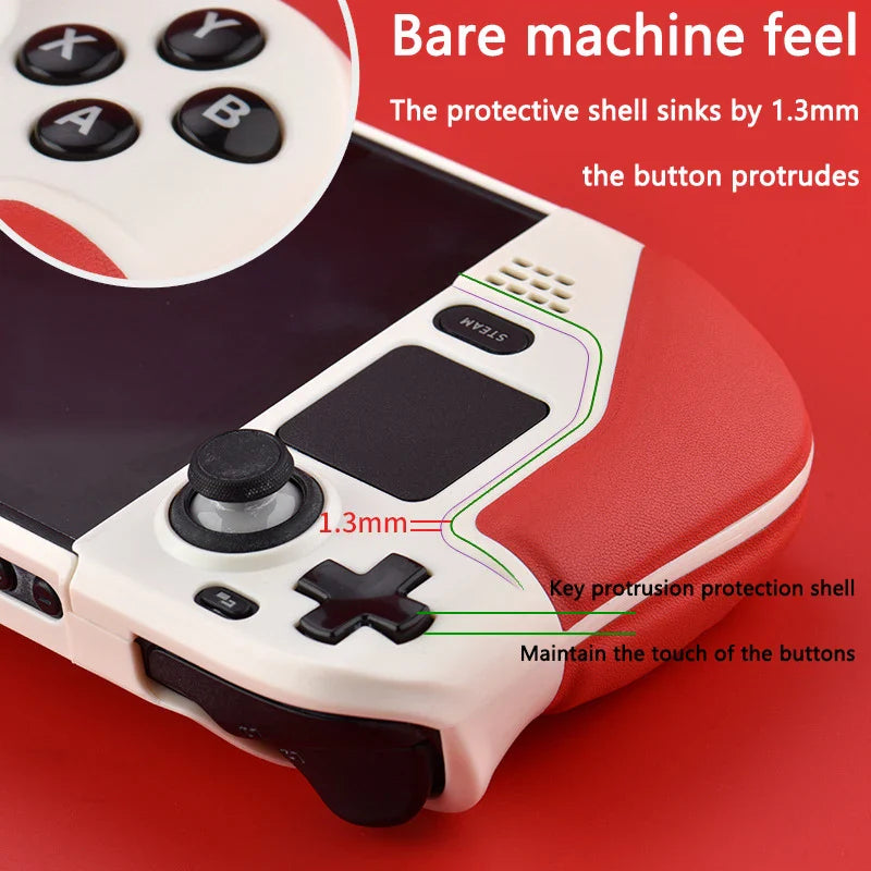 Steam Deck Case Cowhide Wrap Leather Grip Hard Shell Stand - Tophatter Daily Deals