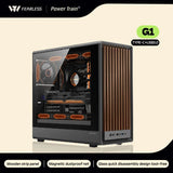 MATX PC Case Wooden Panel Tempered Glass Type C Port - Tophatter Daily Deals