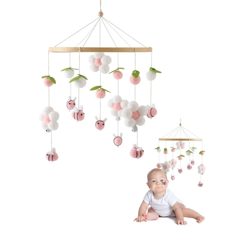 Baby Crib Mobile Wooden Musical Newborn Sensory Toys - Tophatter Daily Deals