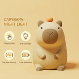 Capybara Silicone Night Light USB Rechargeable Timing Dimming Animals - Tophatter Daily Deals