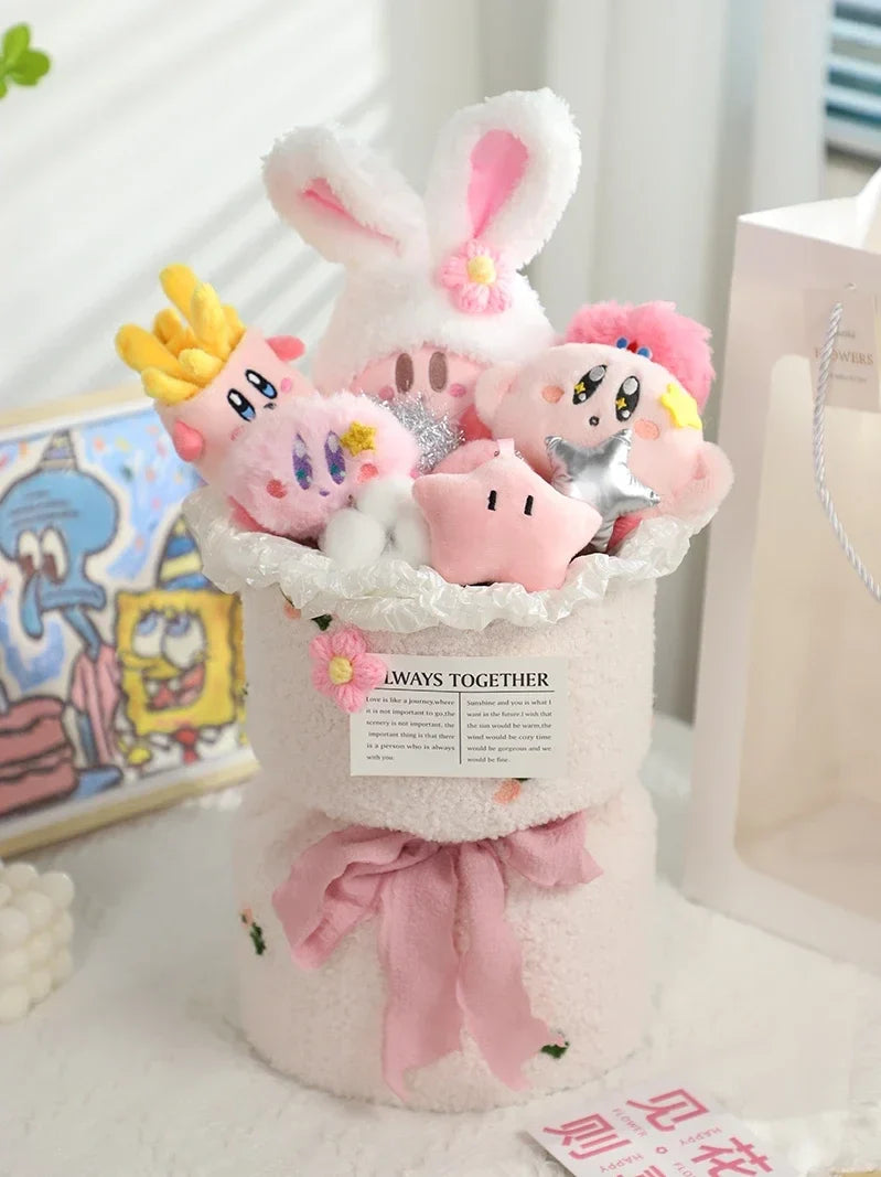 Pink Star Kirby Plush Bouquet Bunny Kirby (3) Anime - Tophatter Daily Deals