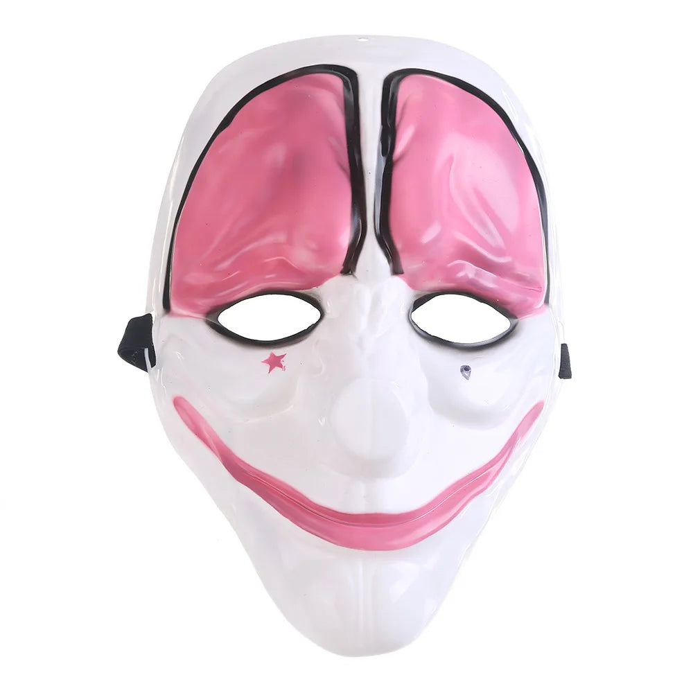 Halloween Mask Payday 2 Clown Full Face PVC Cosplay 3 - Tophatter Daily Deals