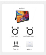 Portable Monitor 14.1 Inch Touch IPS HDR10 Second Screen - Tophatter Daily Deals