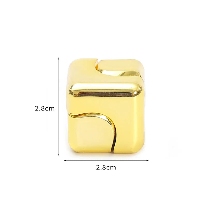 Fidget Spinner Cube Metal Desk Toy Stress Relief Gadget Gold-1pcs - Tophatter Daily Deals