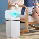 Smart Sensor Trash Can Rectangular Kitchen Bathroom - Tophatter Daily Deals