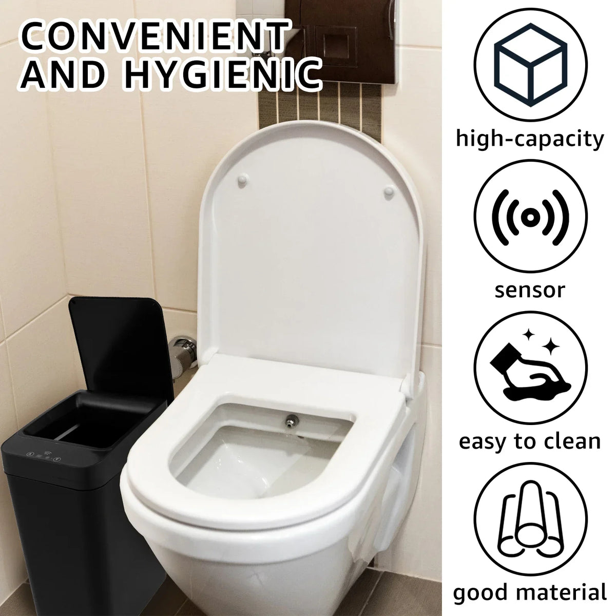 Touchless Automatic Trash Can 12L Sensor Kitchen - Tophatter Daily Deals