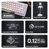 Mechanical 65 Percent Magnetic Wired Keyboard RGB Backlit - Tophatter Daily Deals