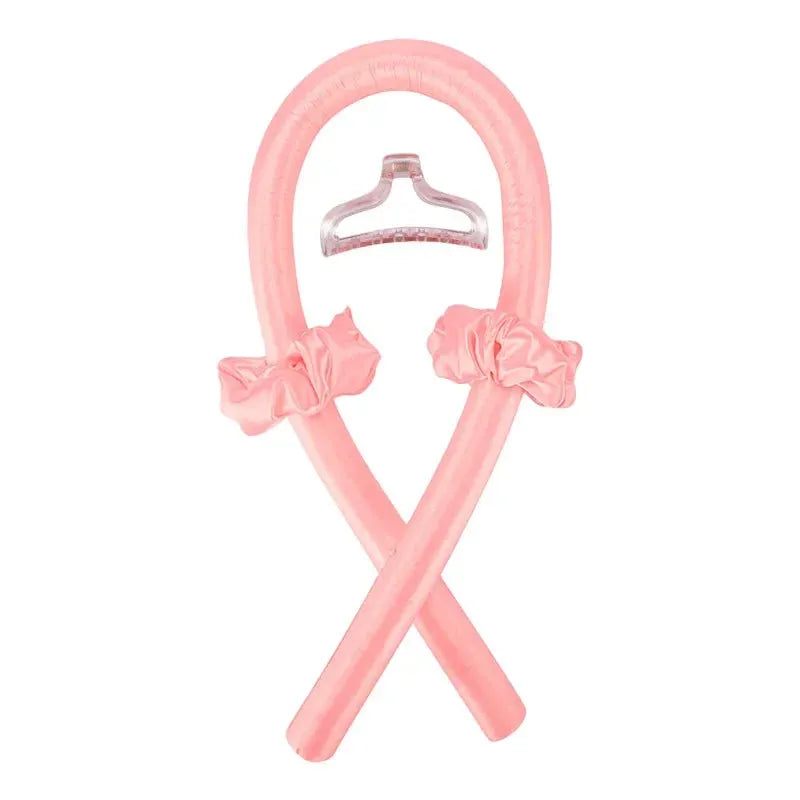 Heatless Curling Rod Headband No Heat Silk Curls Ribbon Hair Rollers Sleeping Soft Headband Lazy Hair Curlers Hair Styling Tools Flamingo with Clip CHINA - Tophatter Daily Deals