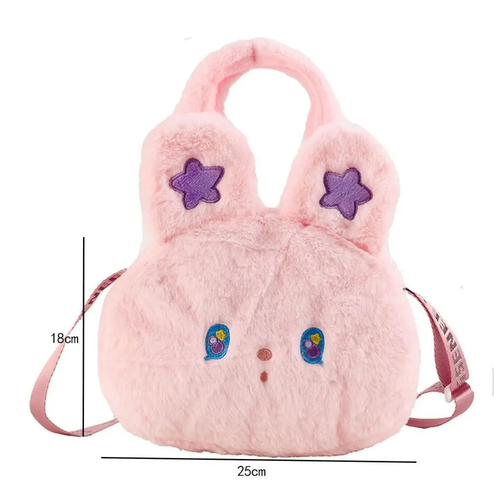 Rabbit Fur Star Bunny Plush Chain Bag Plush Cushion Animals - Tophatter Daily Deals