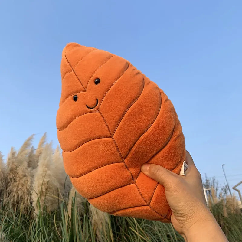 Gingko Maple Leaf Green Autumn Plush Toy Beech Leaf (25x38cm) Flowers - Tophatter Daily Deals