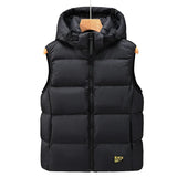 Warm Men's Down Vest - Boxy Quilted, Cotton Blend, Autumn - Tophatter Daily Deals