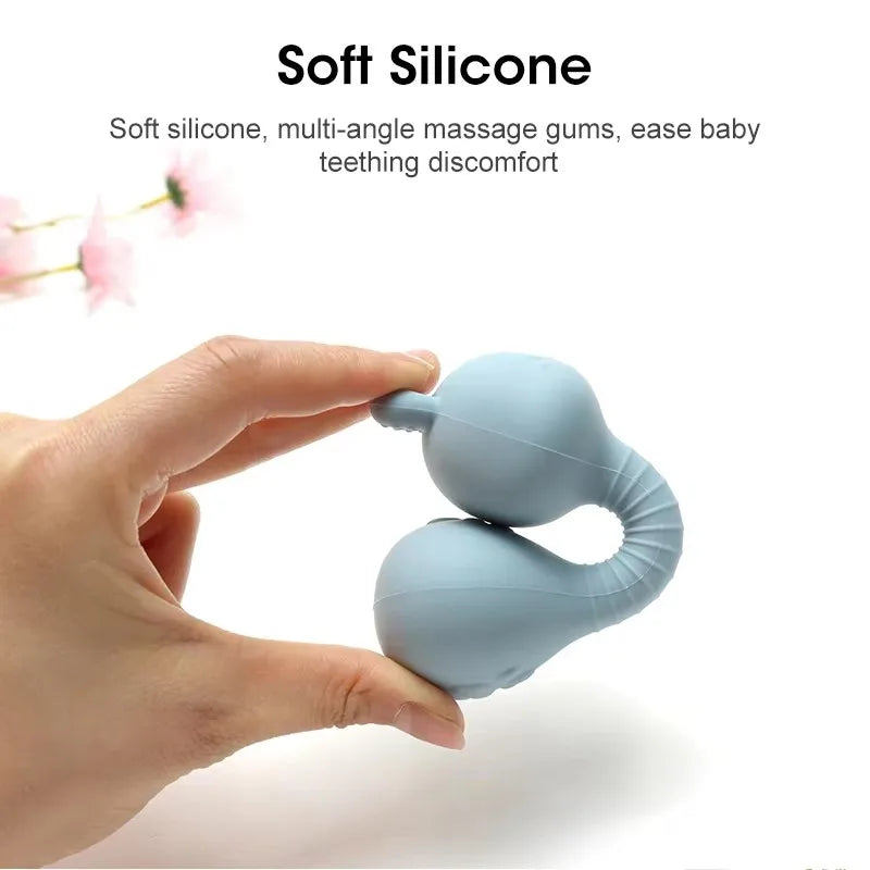 Silicone Rabbit Teether Rattle Newborn Sensory Toys - Tophatter Daily Deals