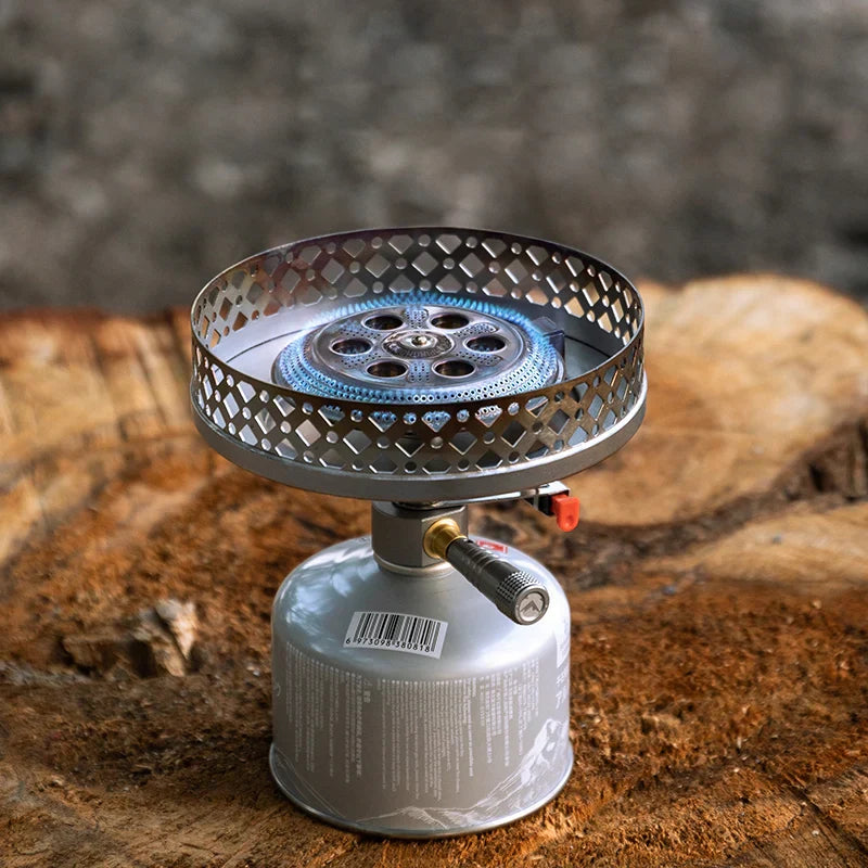 Camping Gas Stove 4.2KW Backpacking Silver Camp Cooking - Tophatter Daily Deals