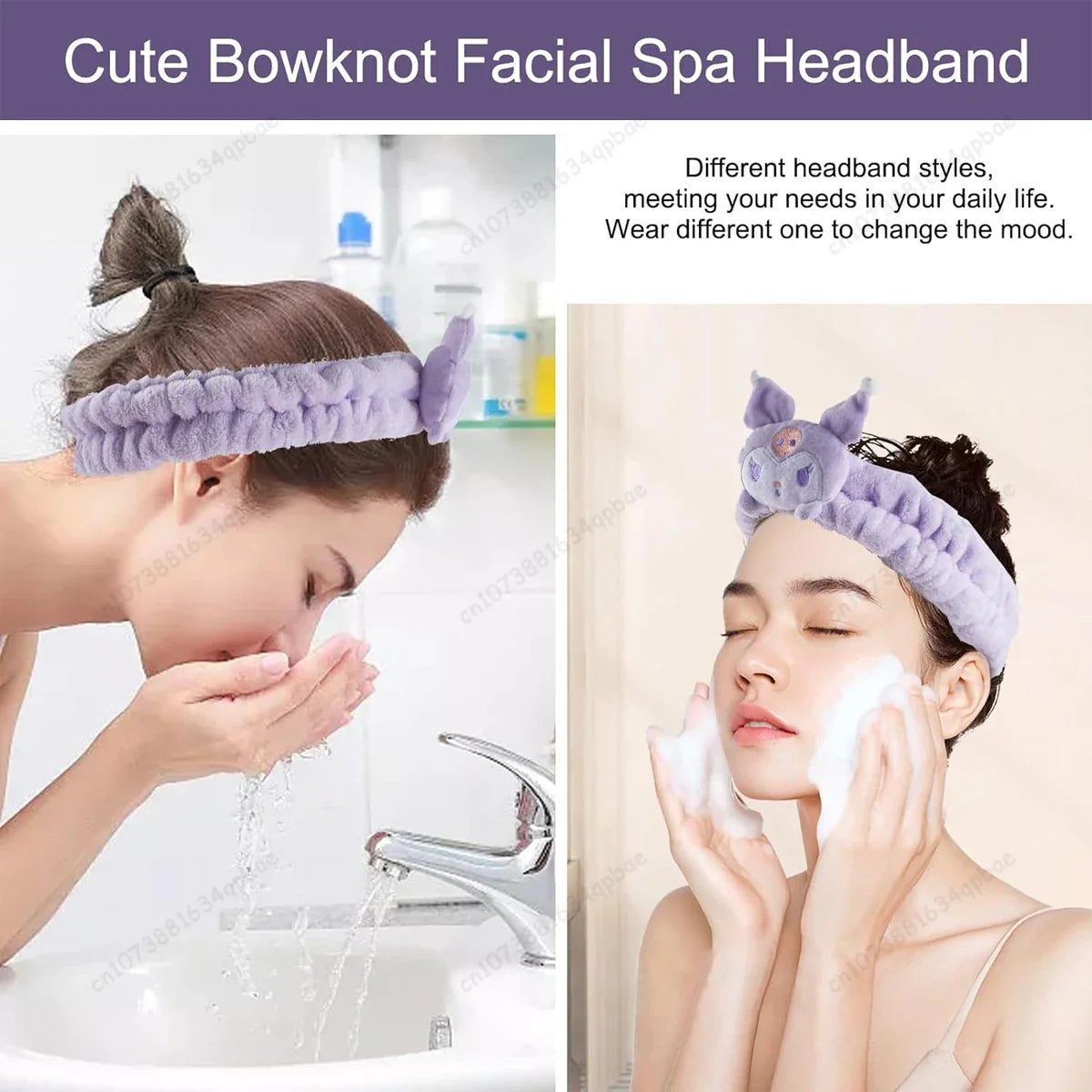 Headband for Washing Face Sanrio Kuromi Melody Cinnamoroll Anime - Tophatter Daily Deals