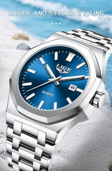 Quartz Watch Stainless Steel Waterproof Luminous Wristwatch - Tophatter Daily Deals