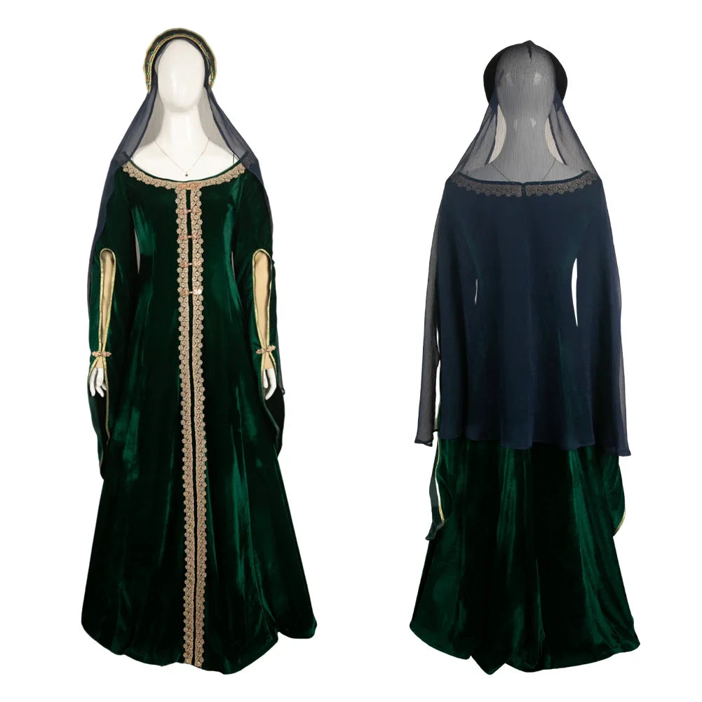 Alicent Cosplay Dress Medieval Fantasy Gown Halloween Style F - Tophatter Daily Deals