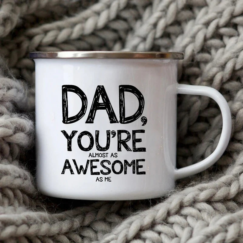 Dad Nutritional Facts Coffee Mug Enamel Cup for Papa Daddy Stepdad Father’s Day Gift Best Dad Ever Cups Dad Gifts From Kids - Tophatter Daily Deals