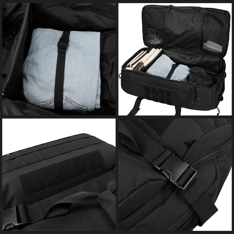 3-in-1 Travel Duffel Bag Convertible Black Duffel Bags - Tophatter Daily Deals