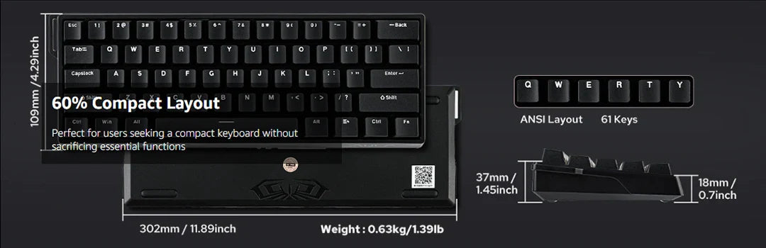 60 Percent Magnetic Mechanical Keyboard Hot Swap 8000Hz - Tophatter Daily Deals