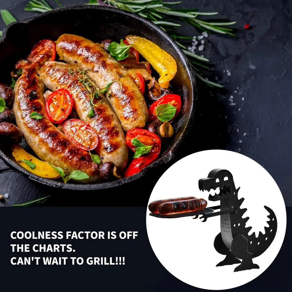 BBQ Accessory Portable Camping Hot Dog Grill Holder Rust-proof Sausage Stand Rack for Funny Bbq Heat-resistant Outdoor Sausage - Tophatter Daily Deals