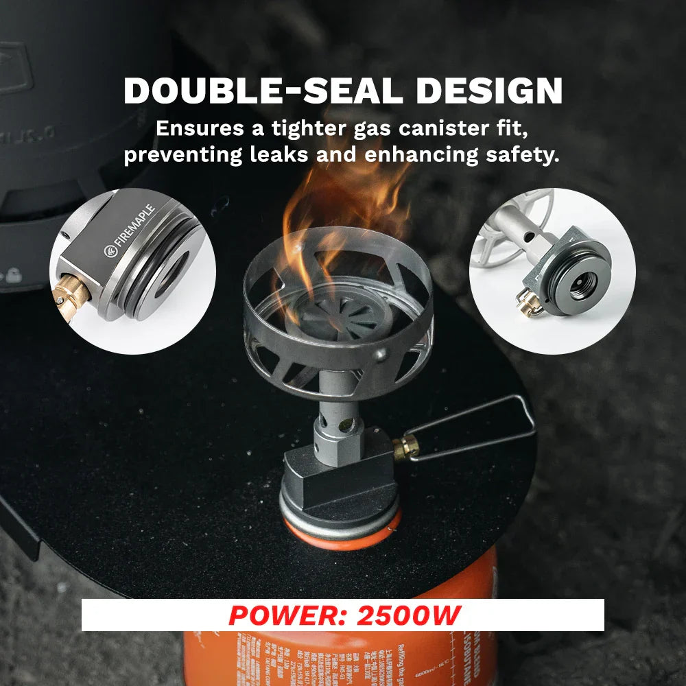 Camping Gas Stove with Pot Burner Grey Camp Cooking - Tophatter Daily Deals