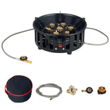 19800W Camping Stove 7-Core Fire Holes Black Camp Cooking - Tophatter Daily Deals