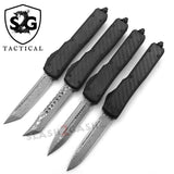 Shadow OTF Knife Carbon Fiber Switchblade CNC T6061 - REAL Damascus! Knife-OTF - Tophatter Daily Deals