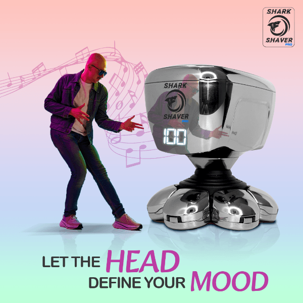 Shark Shaver Pro - Platinum Men's Electric Skull Shaver For Head & Face Personal Care - Tophatter Daily Deals