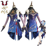 Shen He Cosplay Costume Frostflower Dew Dress Genshin Impact Lantern Rite Shenhe New Cosplay Outfits Ganyu Included New Arrival - Tophatter Daily Deals