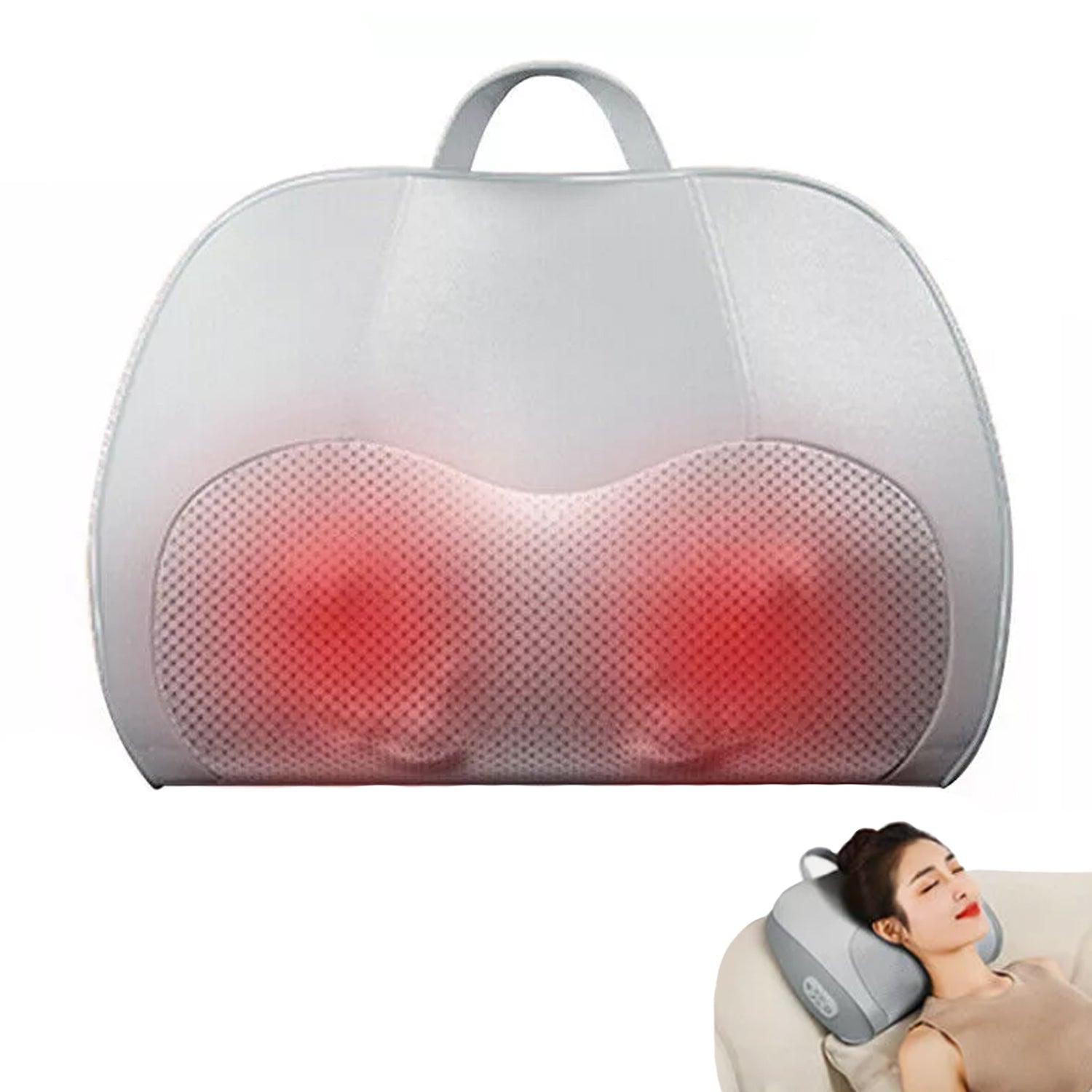 Shiatsu Pillow Massager - Massage Pillow Neck Shiatsu Deep Kneading Shoulder Back Foot Heat 3d Massager Health & Beauty - Tophatter Daily Deals
