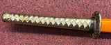 "Shibui" 1095 Golden Damascus Steel Clay Tempered Katana