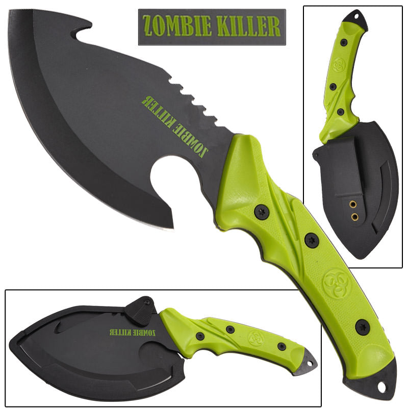 Zombie Killer Tactical Hunting Knife With Gut Hook Blade Collectible Weapons - Tophatter Daily Deals