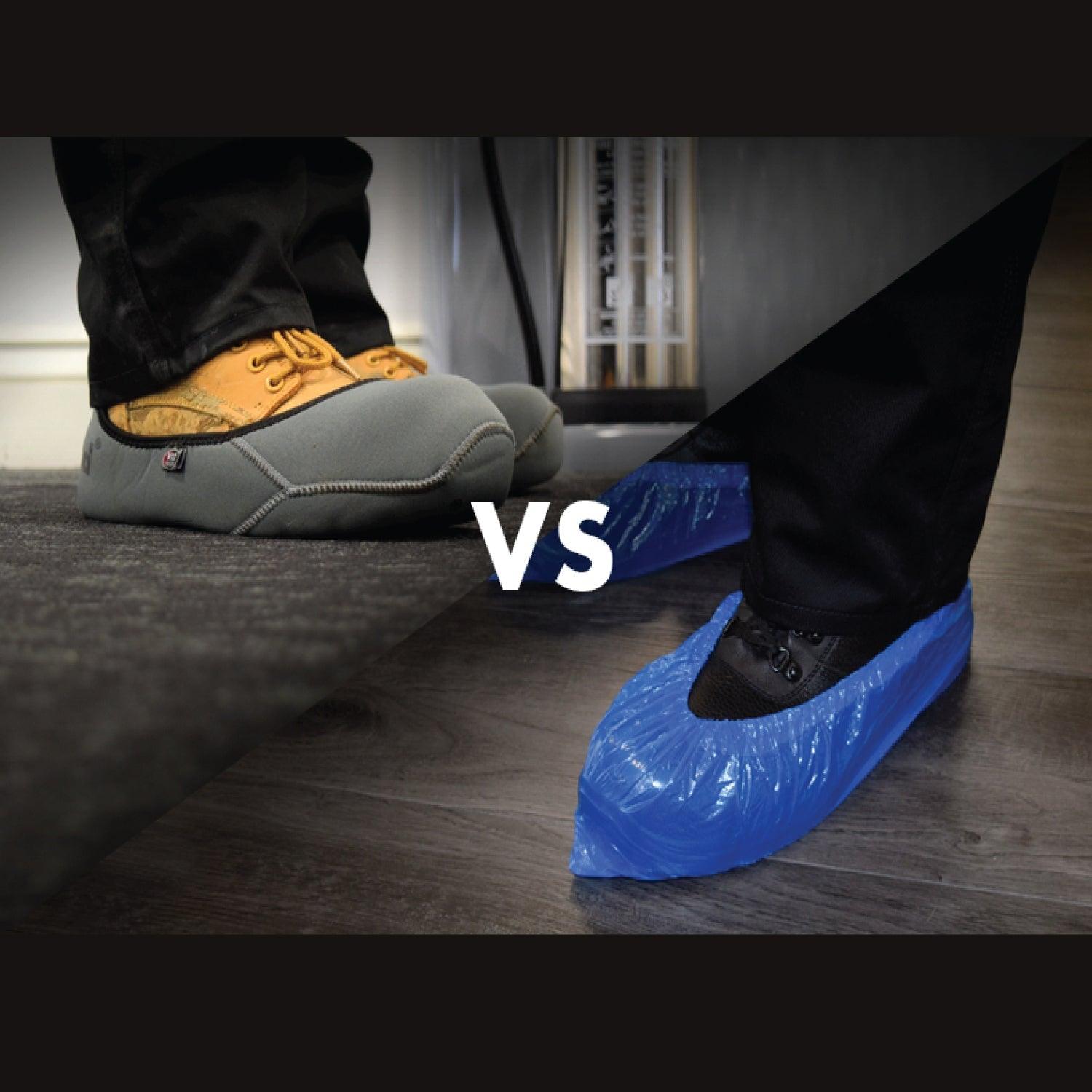 Disposable Shoe Covers - BLUE Plastic Rain Waterproof Boot Protector Carpet Cleaning Personal Care - Tophatter Daily Deals