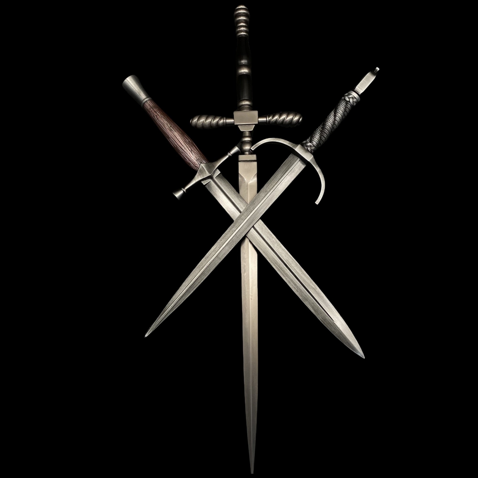 Middle Age Dagger ER Classical Dagger Parry Dagger Misericorde 3 in 1 Pack 3 Daggers - Tophatter Daily Deals