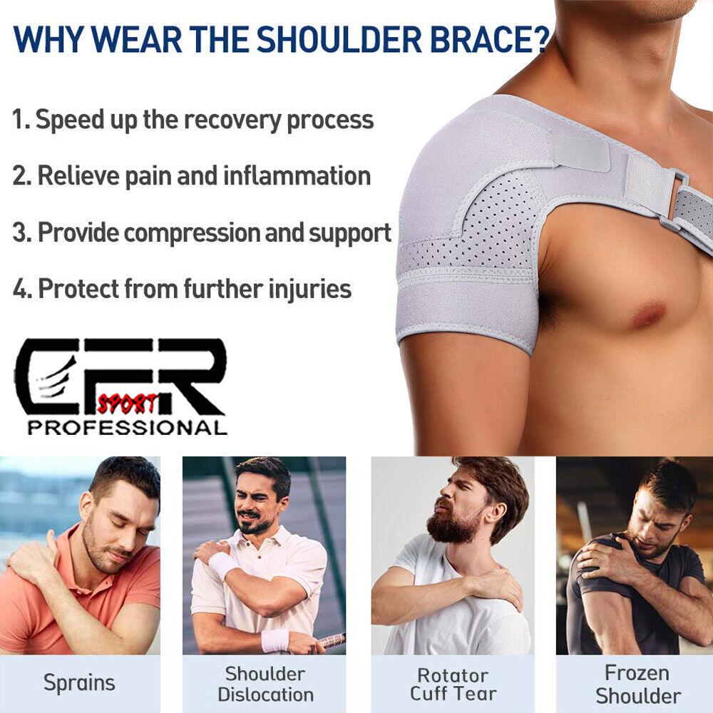 Shoulder Strap for Pain - Shoulder Support Brace Injury Strap Rotator Cuff Compression Wrap AC Joint Pain Exercise & Fitness - Tophatter Daily Deals