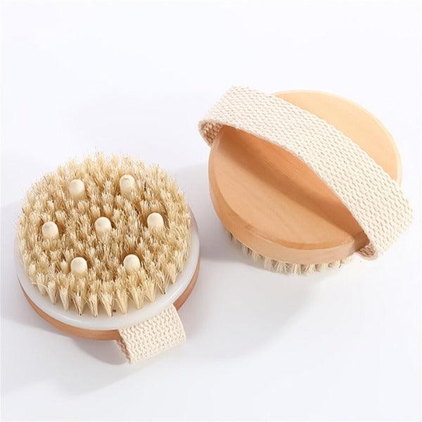 Extra Long Handled Bath Brush - Bath Brushes With Long Handle, Long Handle Shower Bath Brush Wooden Loofah Back Body Scrubber Exfoliator Sponge B 8X8cm Personal Care - Tophatter Daily Deals