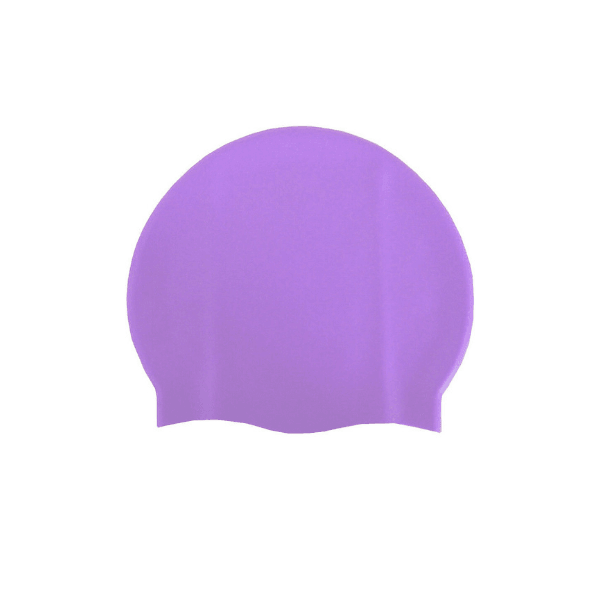 Waterproof Swimming Cap - Swimming Hat Waterproof Silicone Shower Pool Cap | High Quality Silicone Swimming Caps | One Size Fits All Purple Swimming - Tophatter Daily Deals