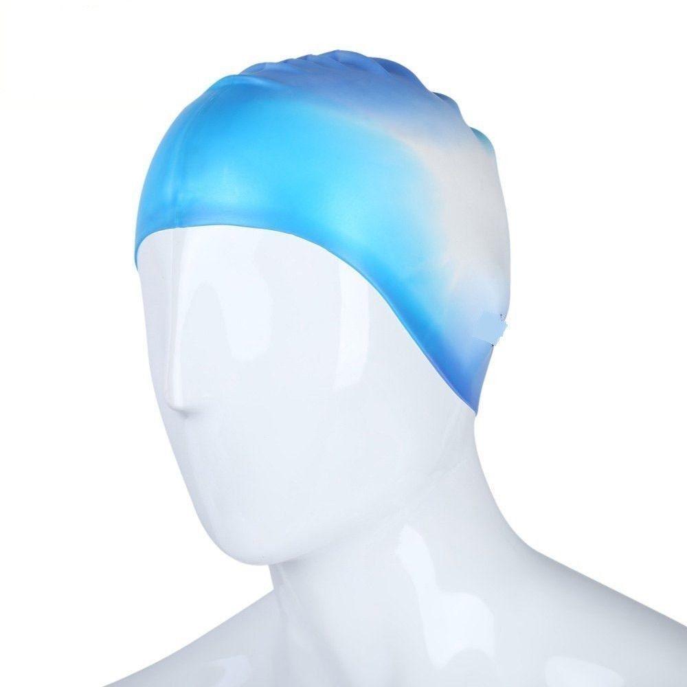Waterproof Swimming Cap - Swimming Hat Waterproof Silicone Shower Pool Cap | High Quality Silicone Swimming Caps | One Size Fits All Swimming - Tophatter Daily Deals