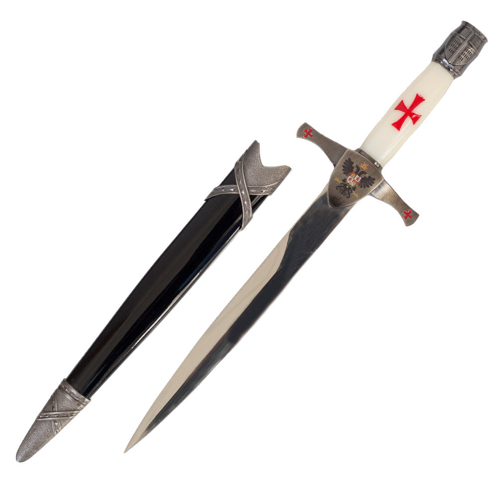 16" Overall Crusader Shield Knights Templar Dagger - Tophatter's Guns'N'Weapons Store - FREE SHIPPING Collectible Weapons - Tophatter Daily Deals