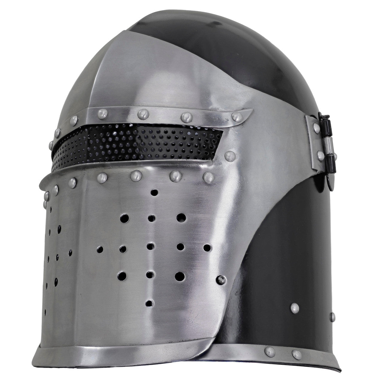 Siege Sentinel Dual Tone Visored Barbuta Helmet historical period - Tophatter Daily Deals