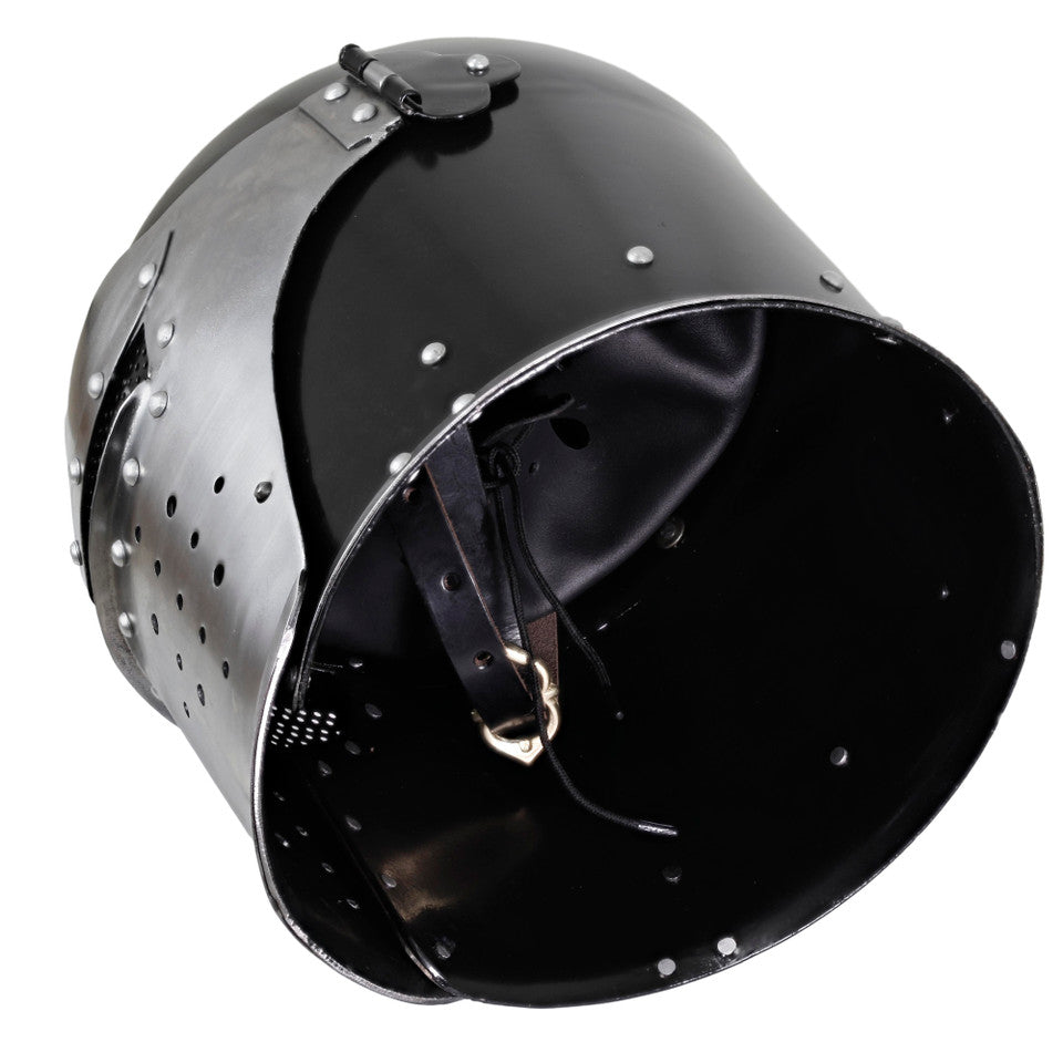Siege Sentinel Dual Tone Visored Barbuta Helmet historical period - Tophatter Daily Deals