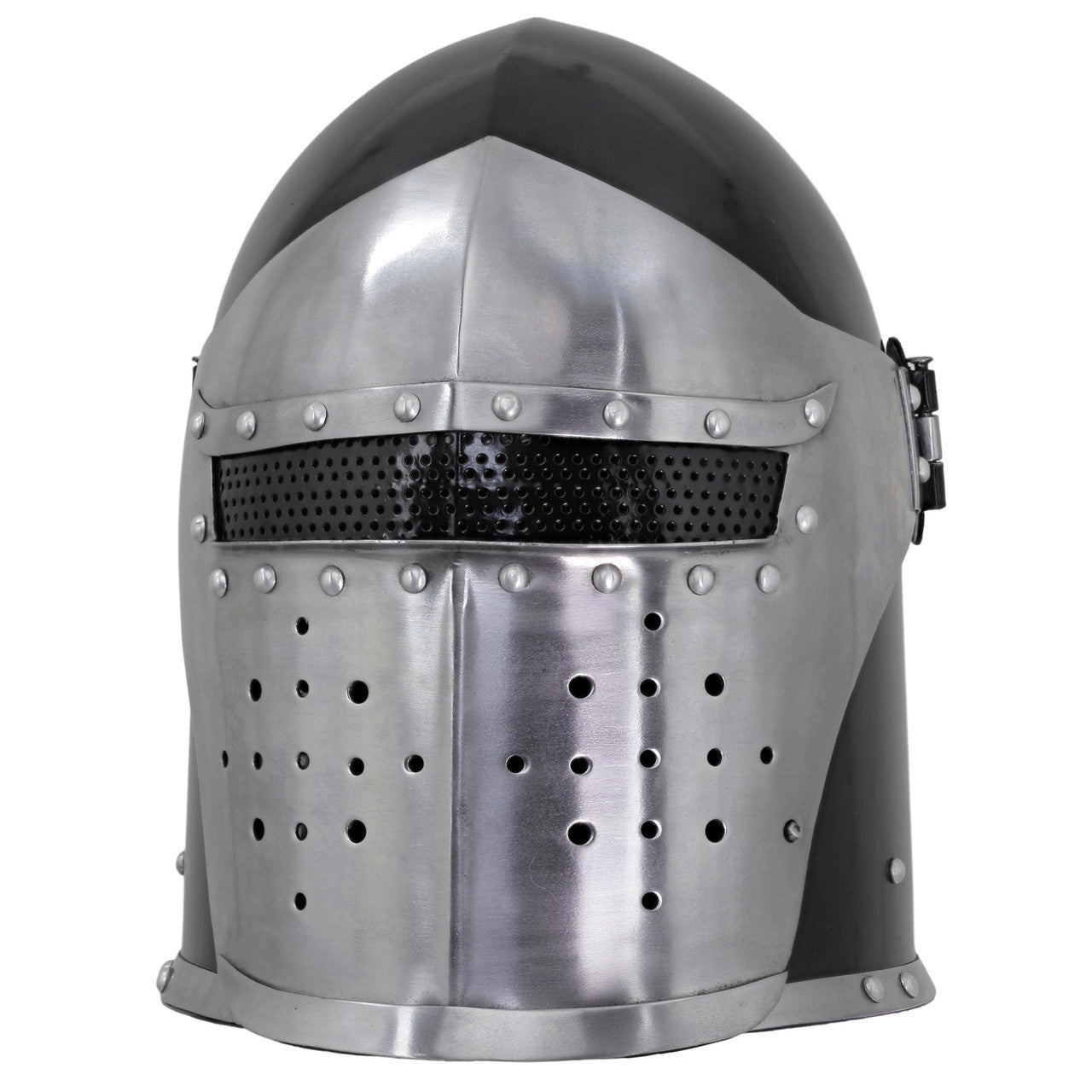 Siege Sentinel Dual Tone Visored Barbuta Helmet historical period - Tophatter Daily Deals