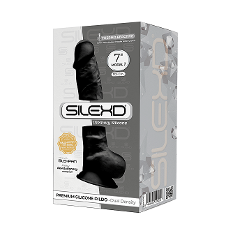 Silexd 7 Inch Model 1 Black - Dildo with Balls > Dildos > Realistic Dildos - Tophatter Daily Deals