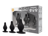 Silexd Model 2 Anal Kit Dual Density Silicone Plugs Set of 3 Sizes Thermo Reactive Black > Anal Range > Butt Plug Kits - Tophatter Daily Deals