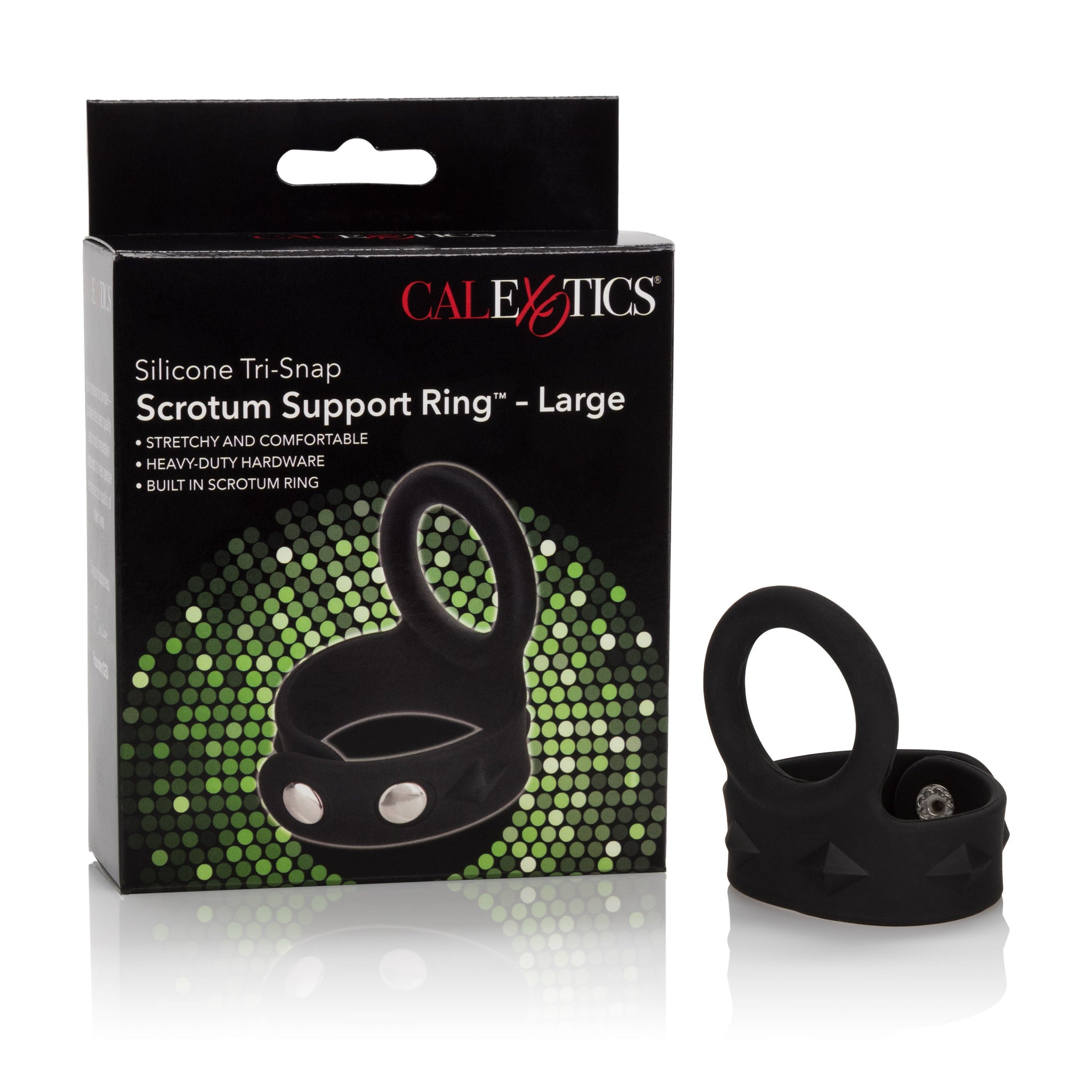 Silicone Adjustable Tri-Snap Scrotum Support Ring Large – Comfortable Silicone Support Ring > Cock Ring > Adjustable - Tophatter Daily Deals