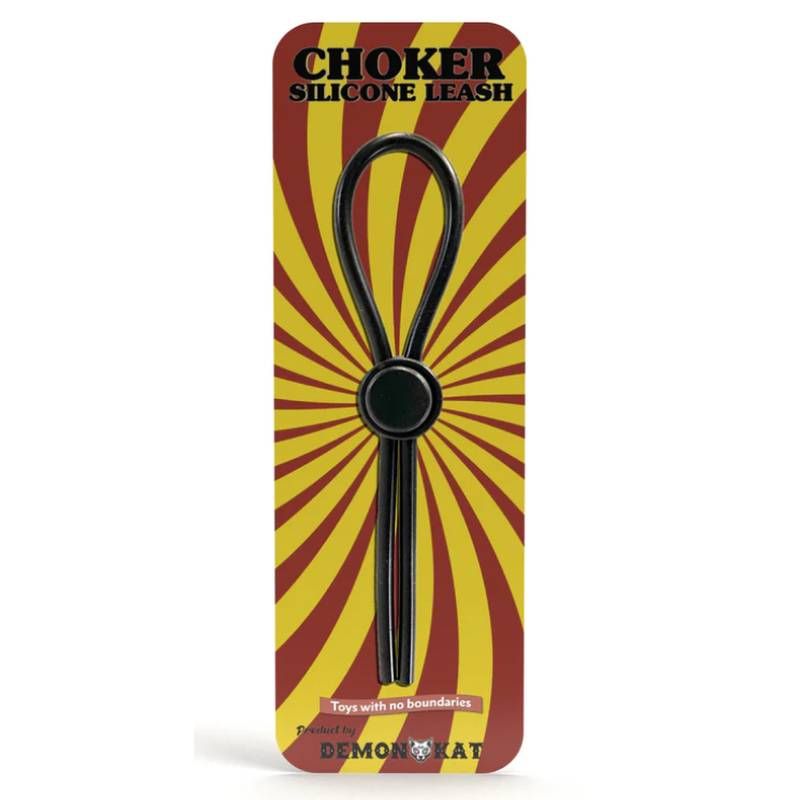 Silicone Choker Leash Black - Adjustable Size > Cock Ring > Adjustable - Tophatter Daily Deals
