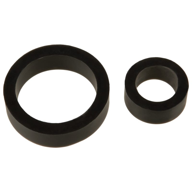 Silicone Cock Rings Double Pack Black > Cock Ring > Sets - Tophatter Daily Deals