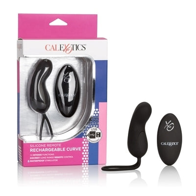 Silicone Remote Curve Mini Massager Black with 12 Vibration Modes and Waterproof Design > Vibrators > Mini Vibrators - Tophatter Daily Deals
