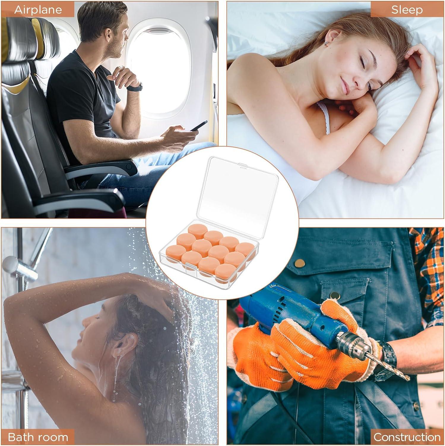 Sleep Ear Plugs Noise Canceling - 7 Pairs Silicone Ear Plugs Earplugz Defenders Sleep Noise Swimming Earplugs Personal Care - Tophatter Daily Deals