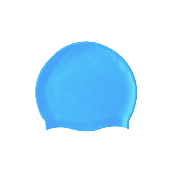Waterproof Swimming Cap - Swimming Hat Waterproof Silicone Shower Pool Cap | High Quality Silicone Swimming Caps | One Size Fits All Blue Swimming - Tophatter Daily Deals